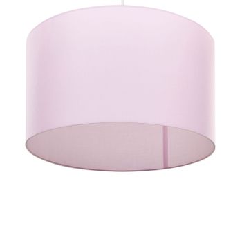 Lámpara De Techo Rosa Pantalla De Tambor De Tela 1 Luz Elegante Moderno Lovu - Rosa