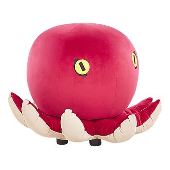 Puf Animal Tapizado En Terciopelo Rojo Taburete Infantil Para Niños Octopus - Rojo