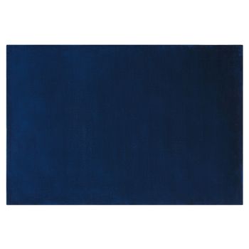 Alfombra De Viscosa Azul Marino 140 X 200 Cm Pelo Corto Sala De Estar Gesi Ii - Azul