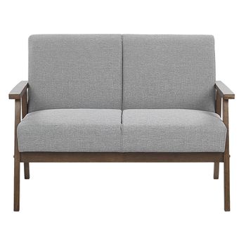 Sofá De 2 Plazas De Poliéster Espuma Madera Homcom 152x101x81cm-gris con  Ofertas en Carrefour