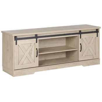 Mueble TV madera clara/beige 160 x 40 cm ANTONIO 