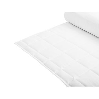 Edredón Blanco Mezcla De Poliéster Tamaño Individual 135 X 200 Cm Ropa De Cama Acolchado Dormitorio Annapurna - Blanco