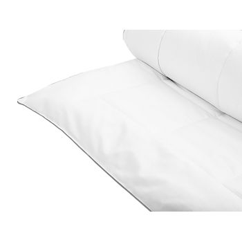 Edredón Blanco Algodón Japara Tamaño Individual 135 X 200 Cm Ropa De Cama Acolchado Dormitorio Koutra - Blanco