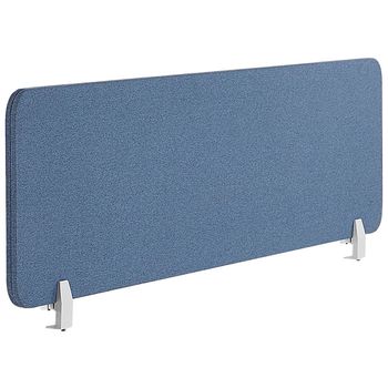 Panel Separador Azul 130 X 40 Cm Poliéster Pet Pantalla Acústica Oficina Wally - Azul