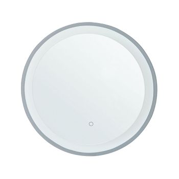 Espejo De Pared Para Baño Con Led 58 Cm Sistema Anti Vaho Accesorio Decorativo Brinay - Plateado