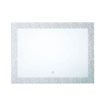 Espejo De Pared Para Baño Con Led 60 X 80 Cm Sistema Anti Vaho Accesorio Decorativo Nexon - Plateado