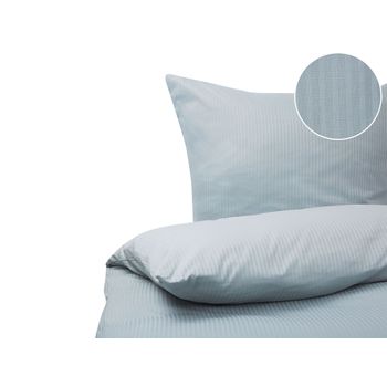 Conjunto De Fundas De Algodón Gris Azul Edredón Funda De Almohada 155 X 220 Cm Moderno Dormitorio Avondale - Gris