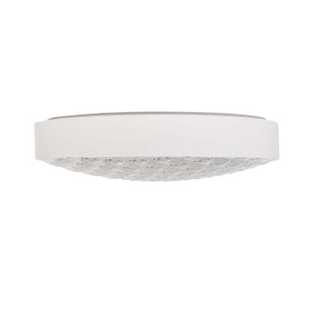 Lámpara De Techo Led De Metal Blanco Hierro Forma Redonda Glamour Moderno Arli - Blanco