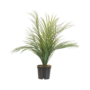 Planta Artificial En Maceta De Material Sintético Verde Negro 45 Cm Palmera Accesorio Interior Areca Palm - Verde