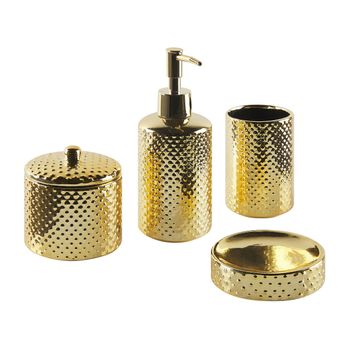 Set 3 Accesorios De Baño Dispensador Vaso Y Jabonera Ceramica con Ofertas  en Carrefour