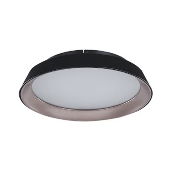 Lámpara De Techo Led De Metal Negro Forma Redonda Moderno Glamour Bilin - Negro