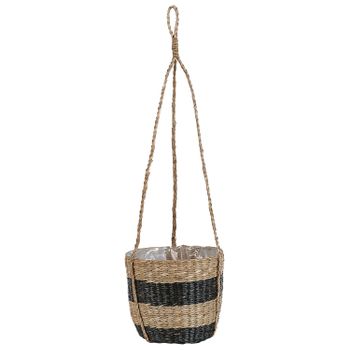 Maceta De Algas Marinas Natural Negro 64 Cm Macetero Colgante Boho Ruffe - Natural