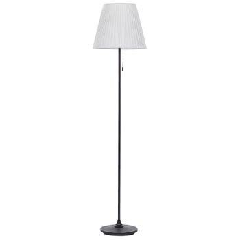 Lámpara De Pie De Metal Negro Blanco Poliéster 148 Cm Sala De Estar Torysa - Negro