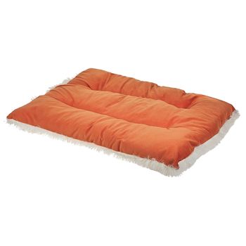 Cama Para Perro De Terciopelo Naranja 55 X 70 Cm Cojín Mascota Animal Ergani - Naranja