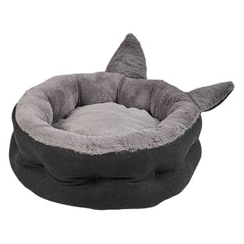 Cama Para Animales De Poliéster Piel Gris 45 Cm Mascota Perro Gato Kepez - Gris