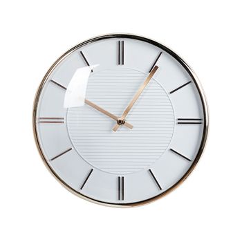 Reloj De Pared Blanco 34 Cm Material Sintético Plástico Metal Sin Números Daroca - Blanco