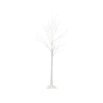 Árbol De Navidad Led De Metal Blanco 190 Cm Decoración Interior Exterior Lappi - Blanco