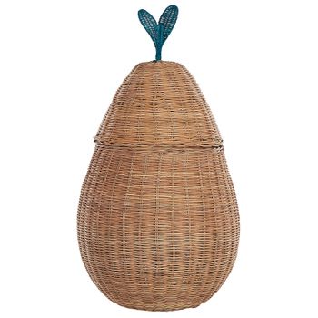 Cesta De Ratán Natural Beige 77 Cm Pera Habitación Infantil Vagsoy - Natural