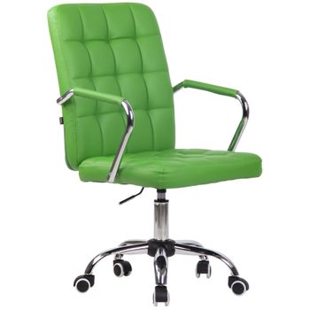 Clp Silla De Oficina Terni Simil Cuero Verde 60x56x93 Cm