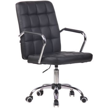 Clp Silla De Oficina Terni Simil Cuero Negro 60x56x Cm