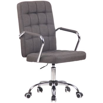 Clp Silla De Oficina Terni Tela Gris Oscuro 60x56x Cm