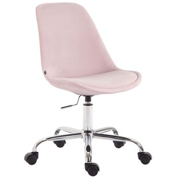 Clp Silla De Oficina Toulouse En Terciopelo Rosado 54x48x81 Cm