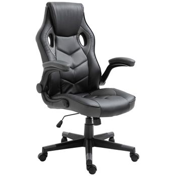 Clp Silla Gamer Omis En Simil Cuero Negro/gris 65x71x Cm