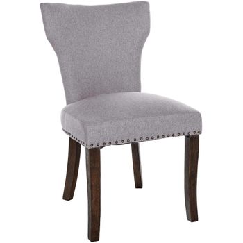 Clp Silla De Comedor Zadar En Tela Gris 59x52x90 Cm