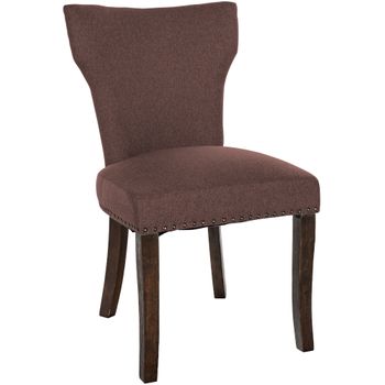 Clp Silla De Comedor Zadar En Tela Marrón 59x52x90 Cm