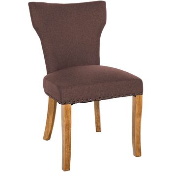 Clp Silla De Comedor Zadar En Tela Marrón 59x52x90 Cm