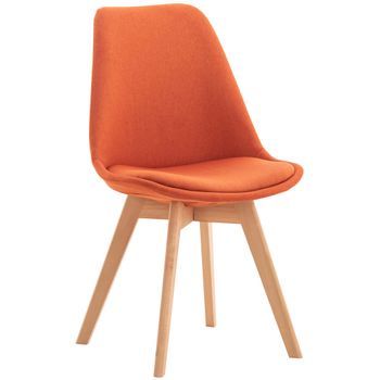 Clp Silla Linares En Estilo Nórdico Tela Naranja 50x49x83 Cm