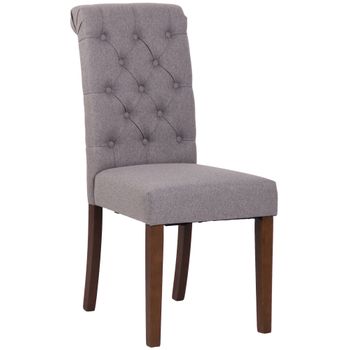 Clp Silla De Comedor Lisburn Tela Gris 63x45x98 Cm