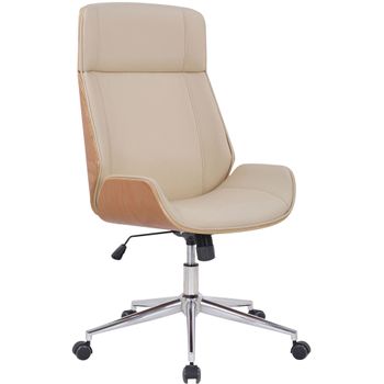 Clp Silla De Oficina Varel Simil Cuero Natural/crema 66x58x Cm