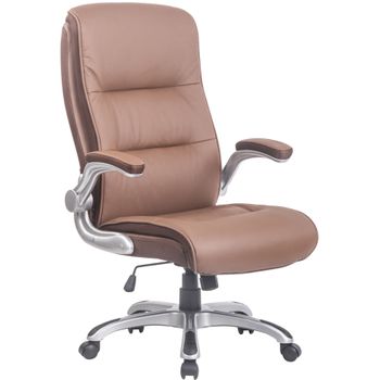 Clp Silla De Oficina Villach Xxl Simil Cuero Marrón Claro 76x74x Cm