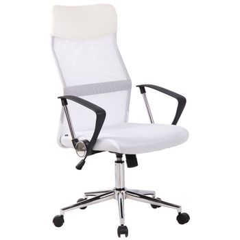 Clp Silla De Oficina Korba En Malla Microfibra Blanco 64x60x Cm