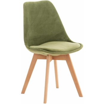 Clp Silla Linares En Estilo Nórdico Terciopelo Verde Claro 50x49x83 Cm