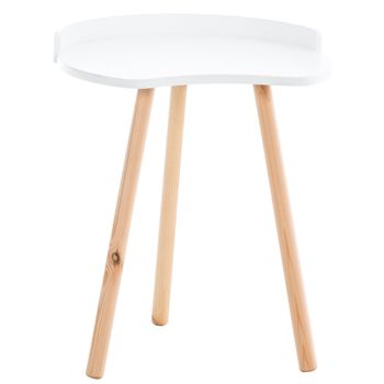 Clp Mesa Auxiliar Jannis Madera Blanco 45x45x54 Cm