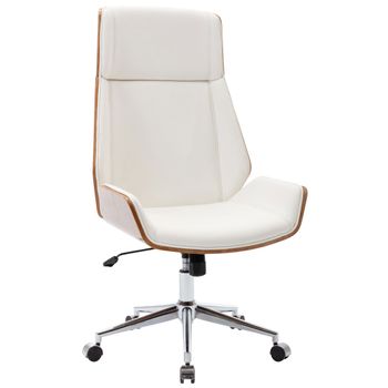 Clp Silla De Oficina Breda Simil Cuero Nogal/blanco 63x60x Cm