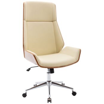 Clp Silla De Oficina Breda Simil Cuero Nogal/crema 63x60x Cm