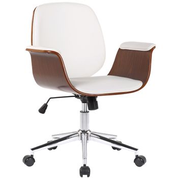 Clp Silla De Oficina Kemberg Madera Nogal/blanco 62x69x82 Cm