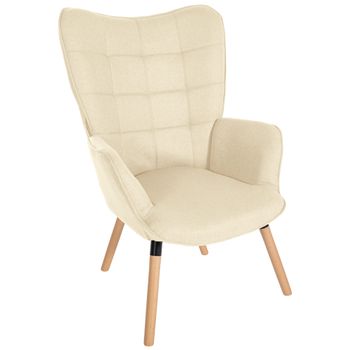 Clp Sillón Garding Tapizado En Tela Crema 73x68x101 Cm