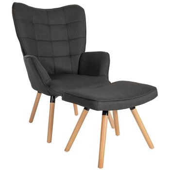 Banco Salford Tapizado Con Almacenaje Salford 79 X 40 X 40 Cm  Mdf/madera/poliéster - Negro [en.casa] con Ofertas en Carrefour