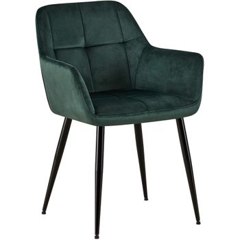 Clp Silla De Salón Emia En Terciopelo Verde 61x56.5x84 Cm