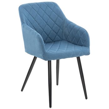 Clp Silla De Comedor Shila Tela Azul 44x47x84 Cm