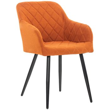 Clp Silla De Comedor Shila Tela Naranja 44x47x84 Cm