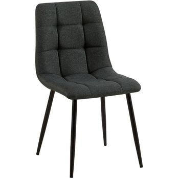 Clp Silla De Comedor Tilde Tela Gris Oscuro 52x45x88 Cm