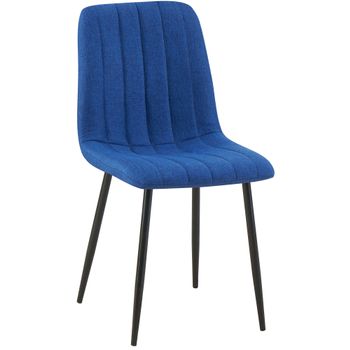 Clp Silla De Comedor Dijon Tela Azul 53x45x88 Cm