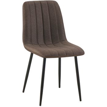 Clp Silla De Comedor Dijon Tela Marrón 53x45x88 Cm