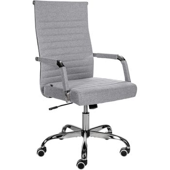 Clp Silla De Oficina Amadora En Cuero Pu O Tela Gris 63x51x Cm