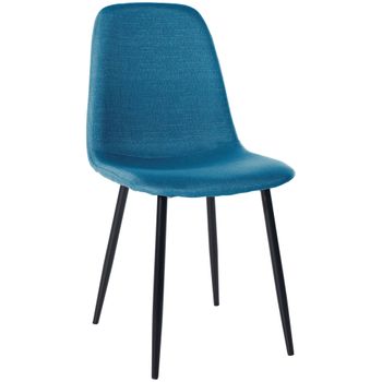 Clp Silla De Comedor Napier Tela Azul 51x44x88 Cm